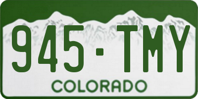 CO license plate 945TMY