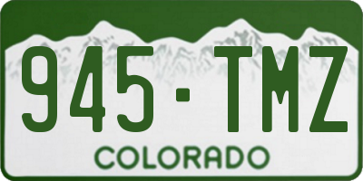 CO license plate 945TMZ