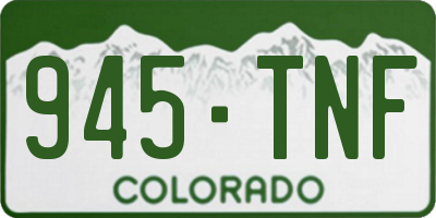CO license plate 945TNF