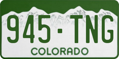 CO license plate 945TNG