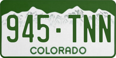 CO license plate 945TNN