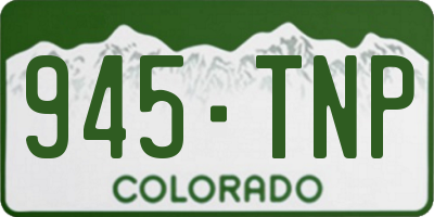 CO license plate 945TNP