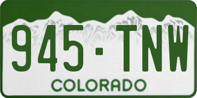 CO license plate 945TNW