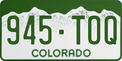 CO license plate 945TOQ