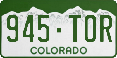 CO license plate 945TOR