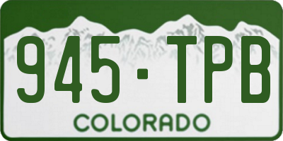 CO license plate 945TPB