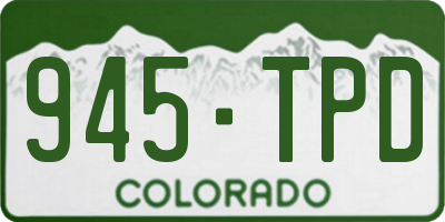 CO license plate 945TPD