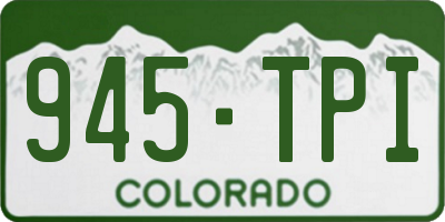 CO license plate 945TPI