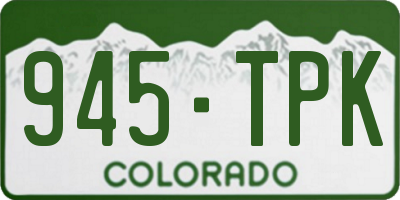 CO license plate 945TPK