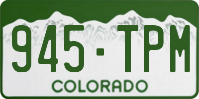 CO license plate 945TPM
