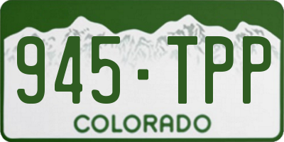CO license plate 945TPP