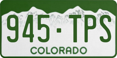 CO license plate 945TPS