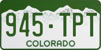 CO license plate 945TPT