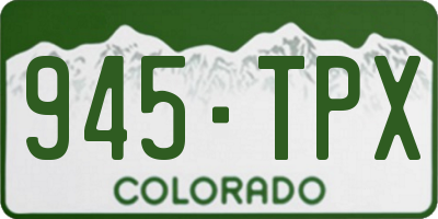 CO license plate 945TPX