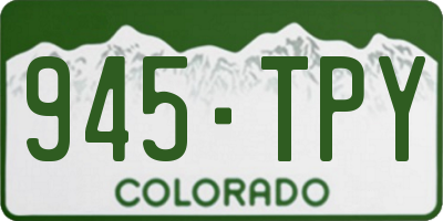 CO license plate 945TPY