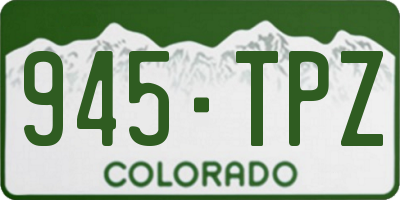 CO license plate 945TPZ
