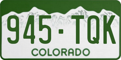 CO license plate 945TQK