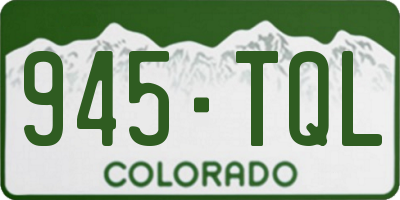 CO license plate 945TQL