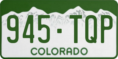 CO license plate 945TQP