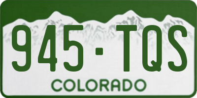 CO license plate 945TQS