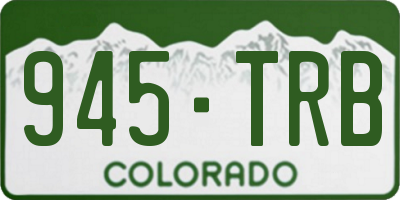 CO license plate 945TRB