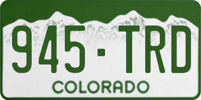 CO license plate 945TRD