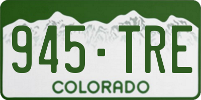 CO license plate 945TRE