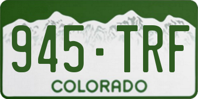 CO license plate 945TRF