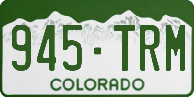 CO license plate 945TRM