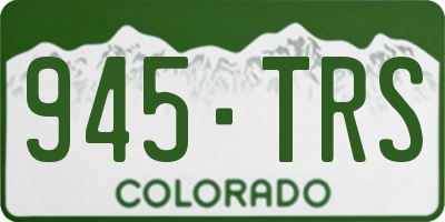 CO license plate 945TRS