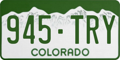 CO license plate 945TRY