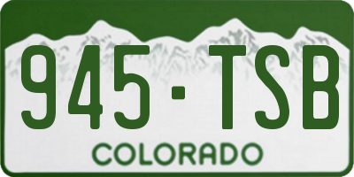 CO license plate 945TSB