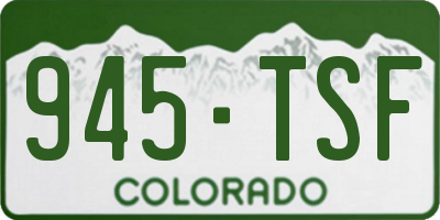 CO license plate 945TSF