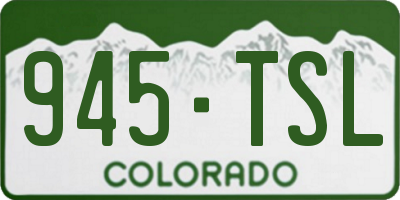CO license plate 945TSL