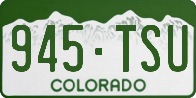 CO license plate 945TSU