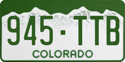 CO license plate 945TTB