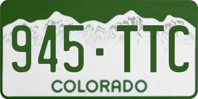 CO license plate 945TTC
