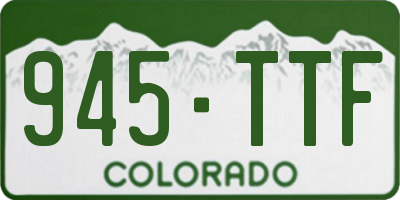 CO license plate 945TTF