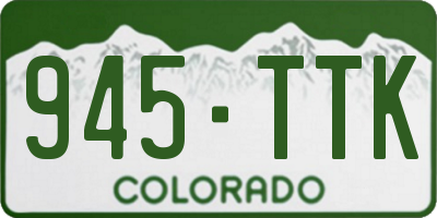 CO license plate 945TTK