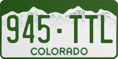 CO license plate 945TTL