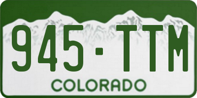 CO license plate 945TTM