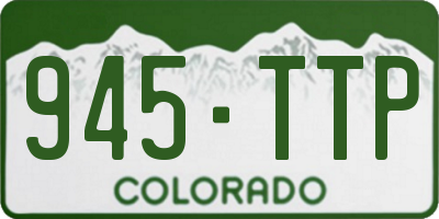 CO license plate 945TTP