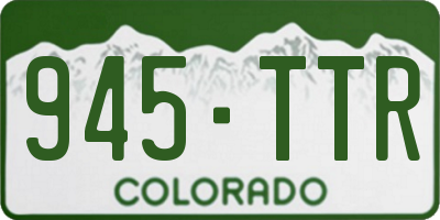 CO license plate 945TTR