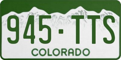 CO license plate 945TTS