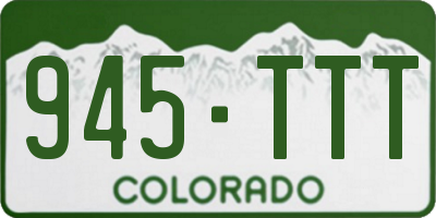 CO license plate 945TTT