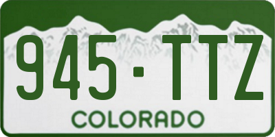 CO license plate 945TTZ