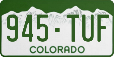 CO license plate 945TUF