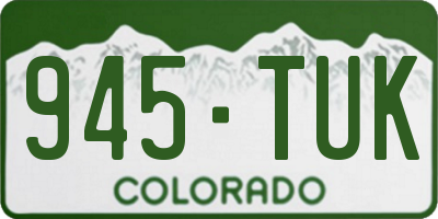 CO license plate 945TUK