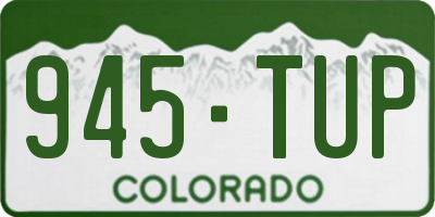 CO license plate 945TUP