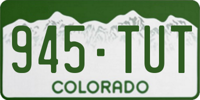CO license plate 945TUT